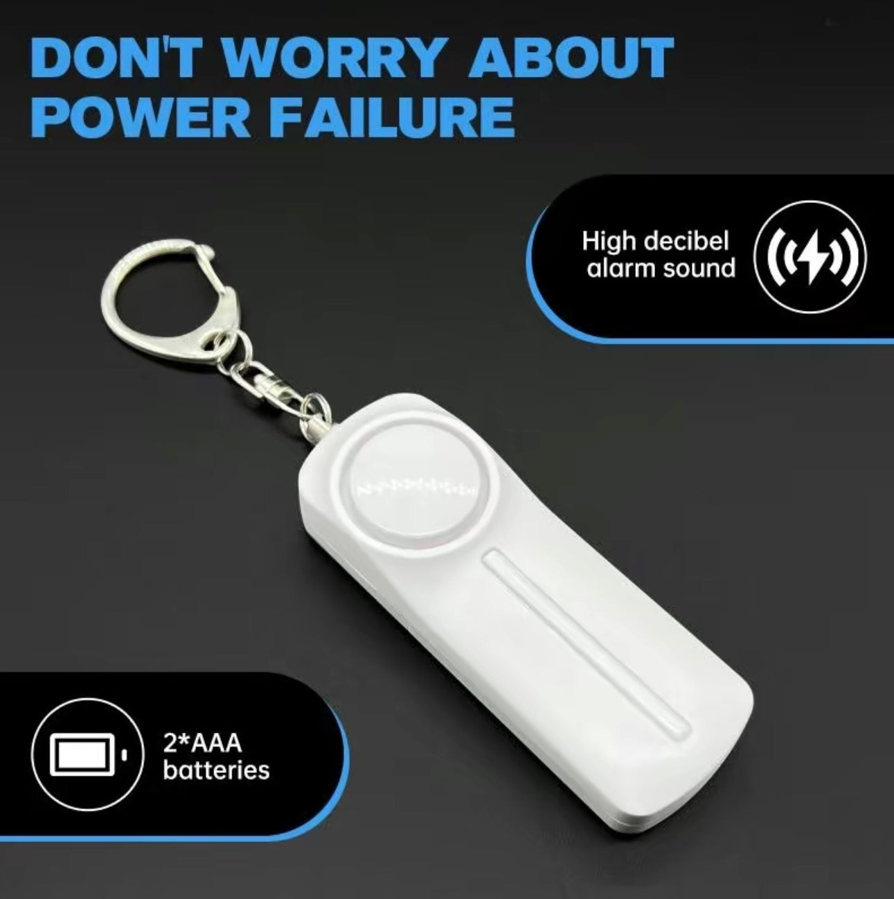 Personal Safety Alarm Keychain and Flashlight